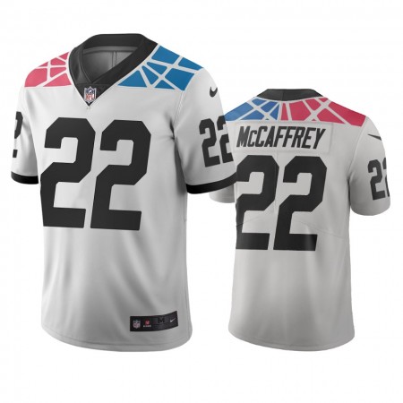 Camiseta Hombre NFL Carolina Panthers Christian McCaffrey 22 Blanco City Edition Vapor Limited